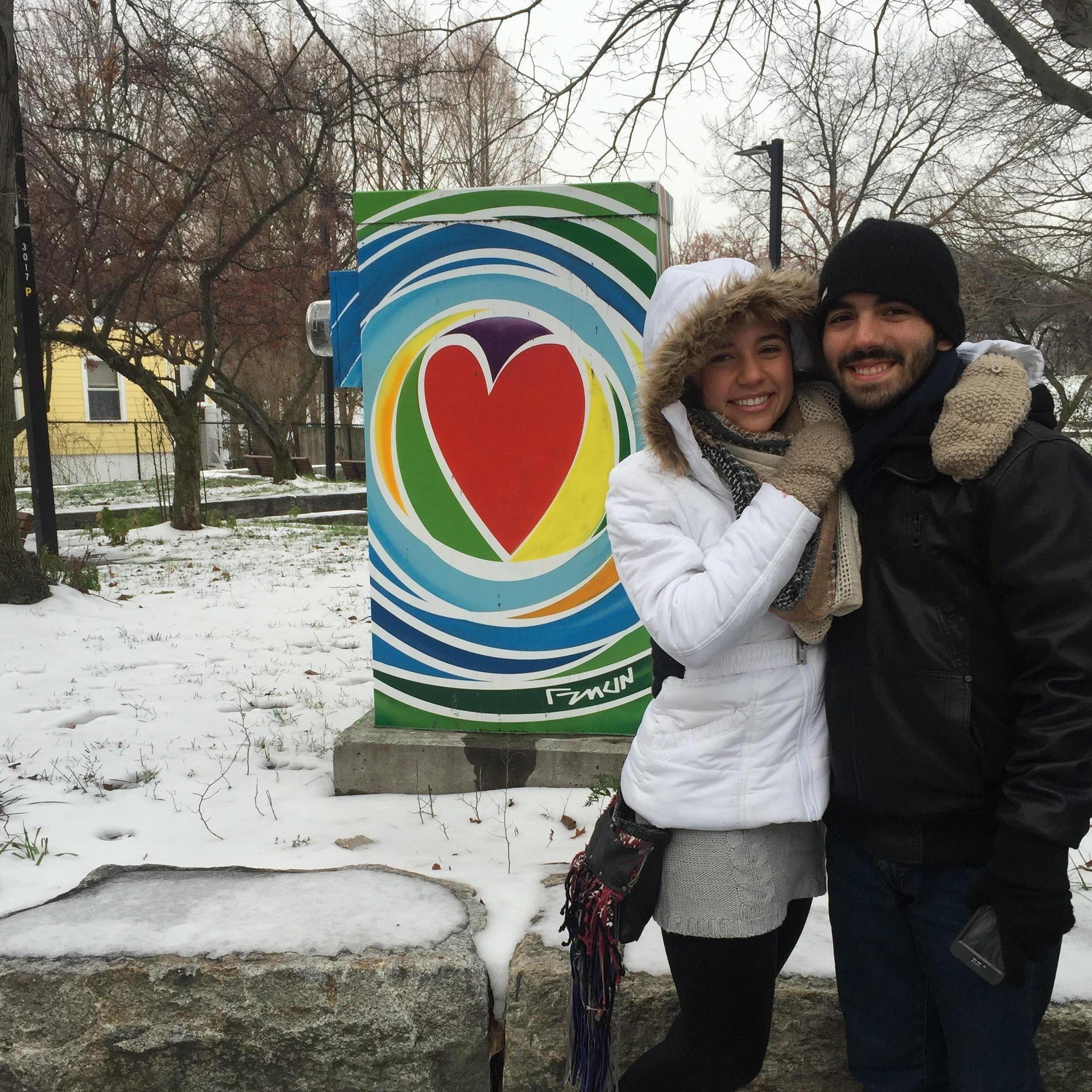 Our first time together in Boston!