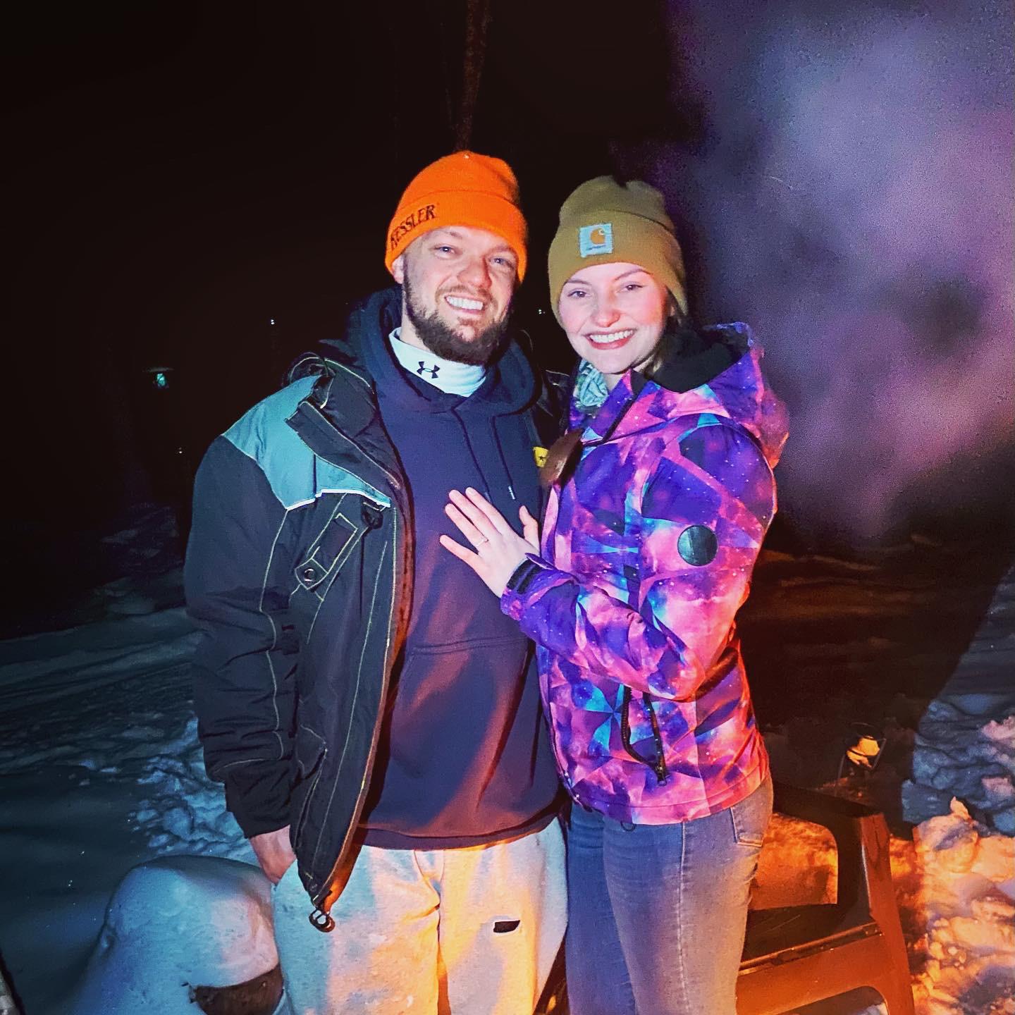 Right after he popped the question!