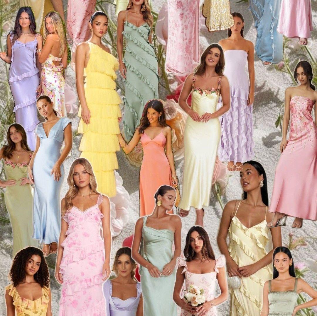 Pastel is the theme for the ladies
