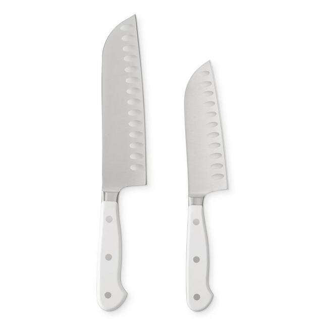 Wüsthof Classic 2-Piece Santoku Knife Set, White