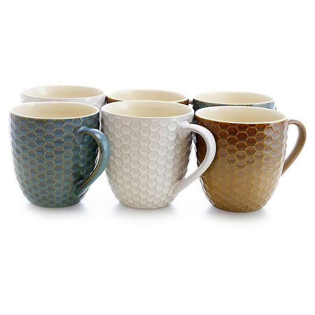 Elama Drips Bee Coffee Mugs (Set of 6)