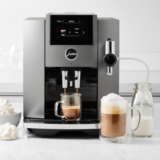 JURA S8 Fully Automatic Espresso Machine, Dark Inox