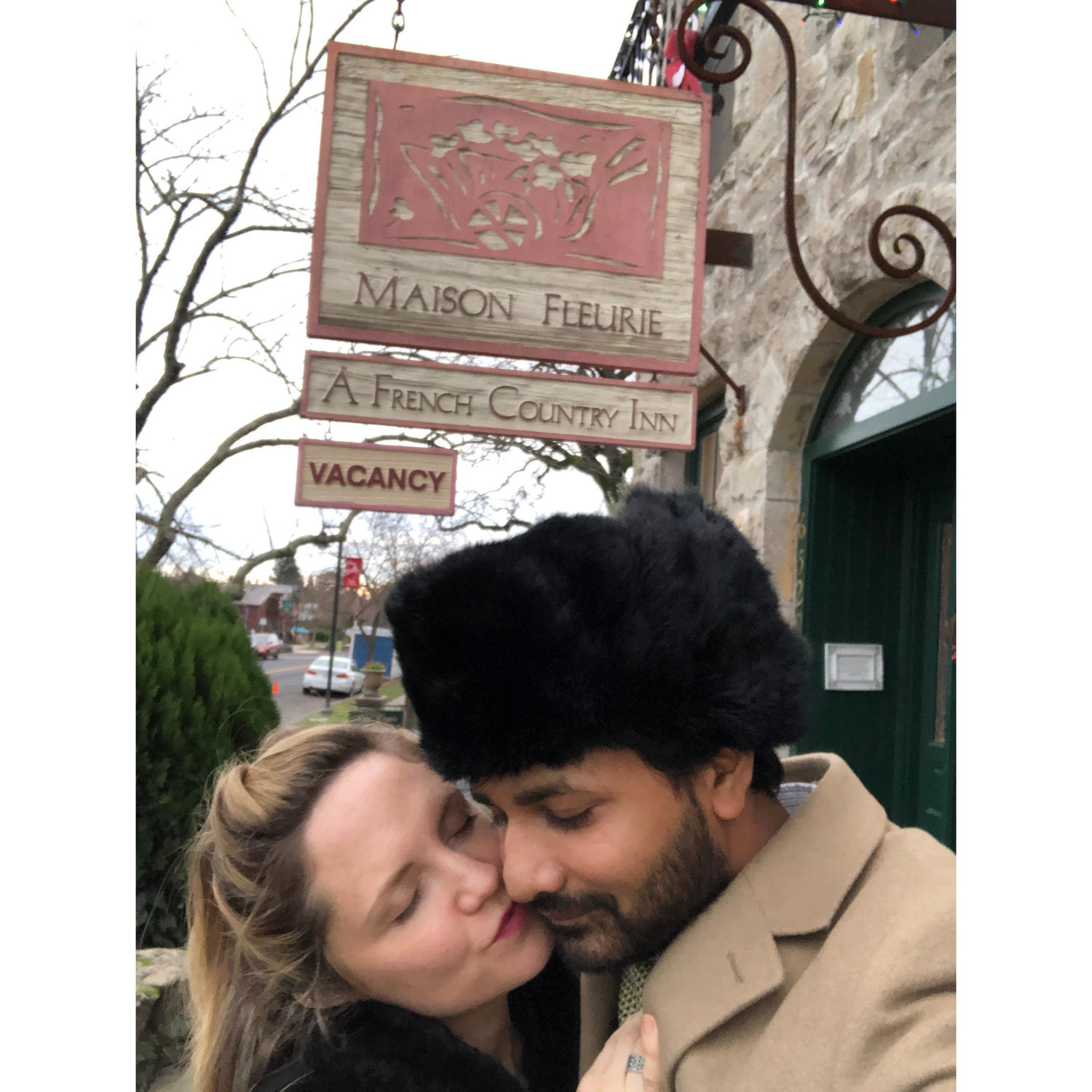 A little smooch on a weekend in Napa at this beautiful B&B for our 2 year anniversary. So grateful for this lovely man!