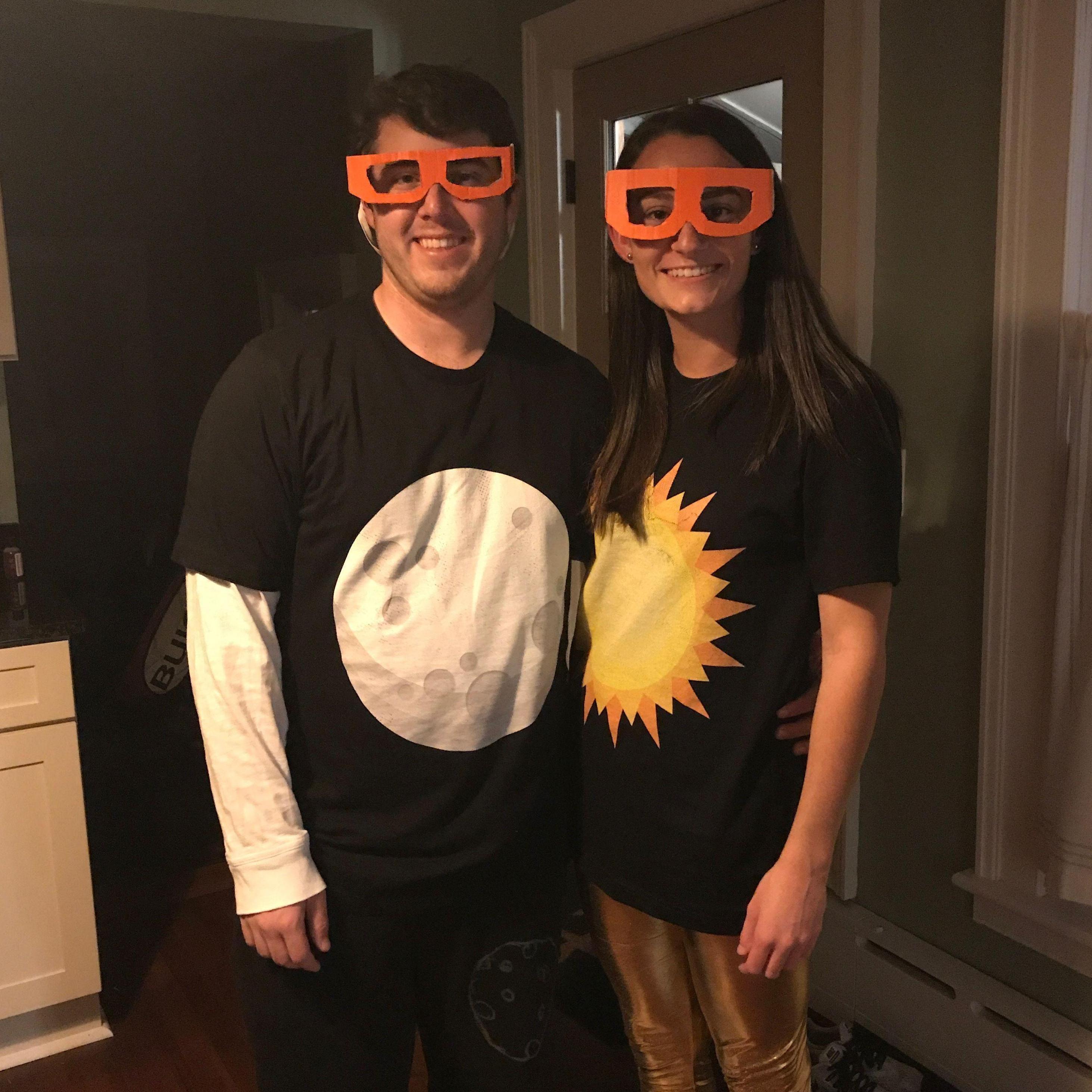 Our very creative 'Solar Eclipse' halloween costume, 2017