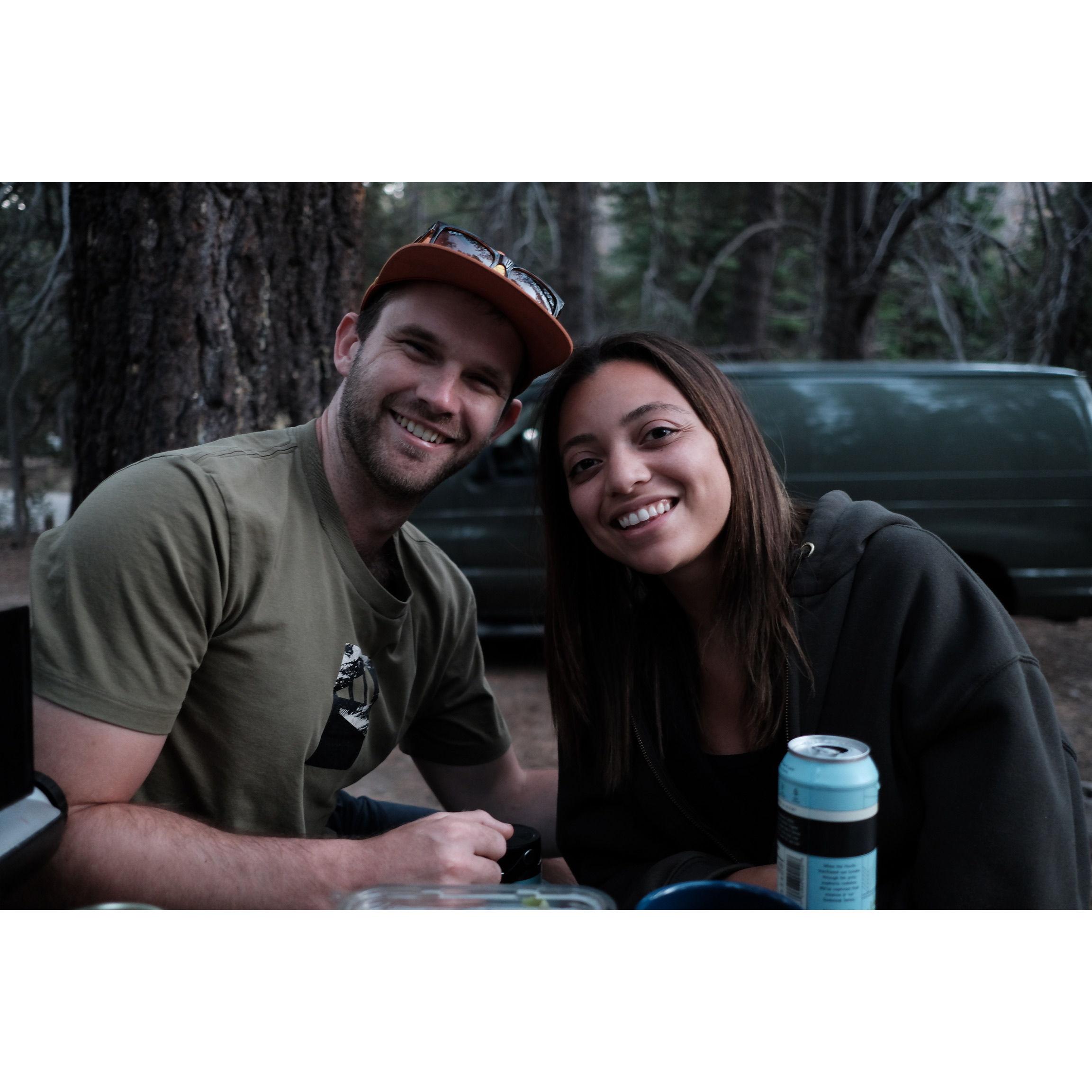 Camping at Huntington Lake, CA