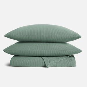 Ribbed Matelasse Quilt Set - Queen