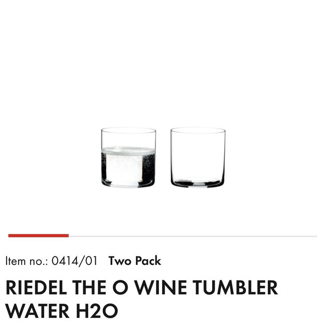 RIEDEL The O Wine Tumbler Water H2O