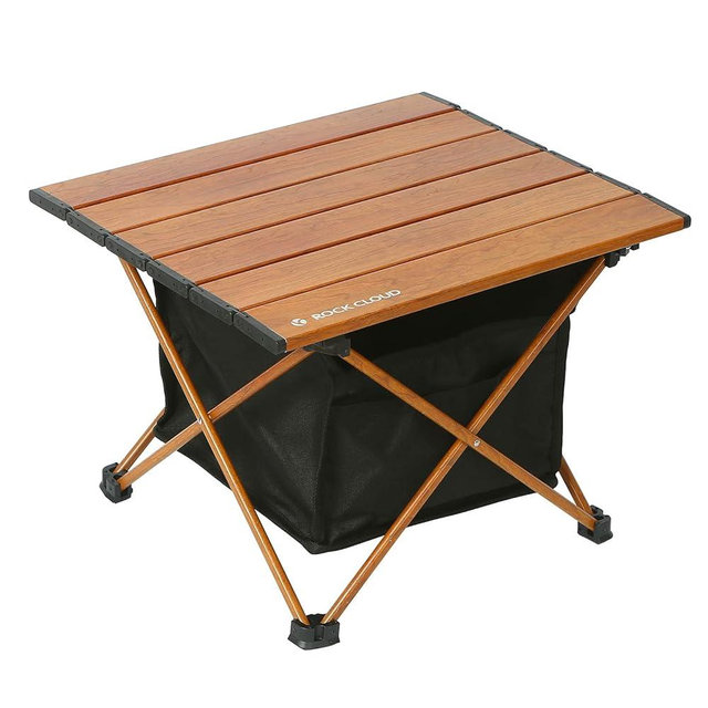 ROCK CLOUD Portable Camping Table Ultralight Aluminum Camp Table with Storage Bag Folding Beach Table for Camping Hiking Backpacking Outdoor Picnic