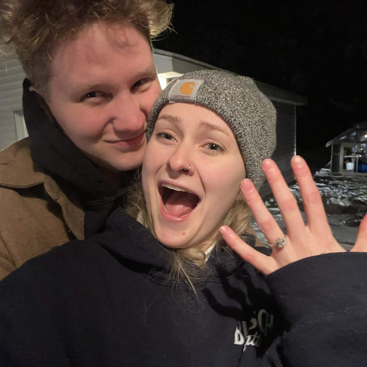 Jackson surprised Tirzah with the 12am proposal