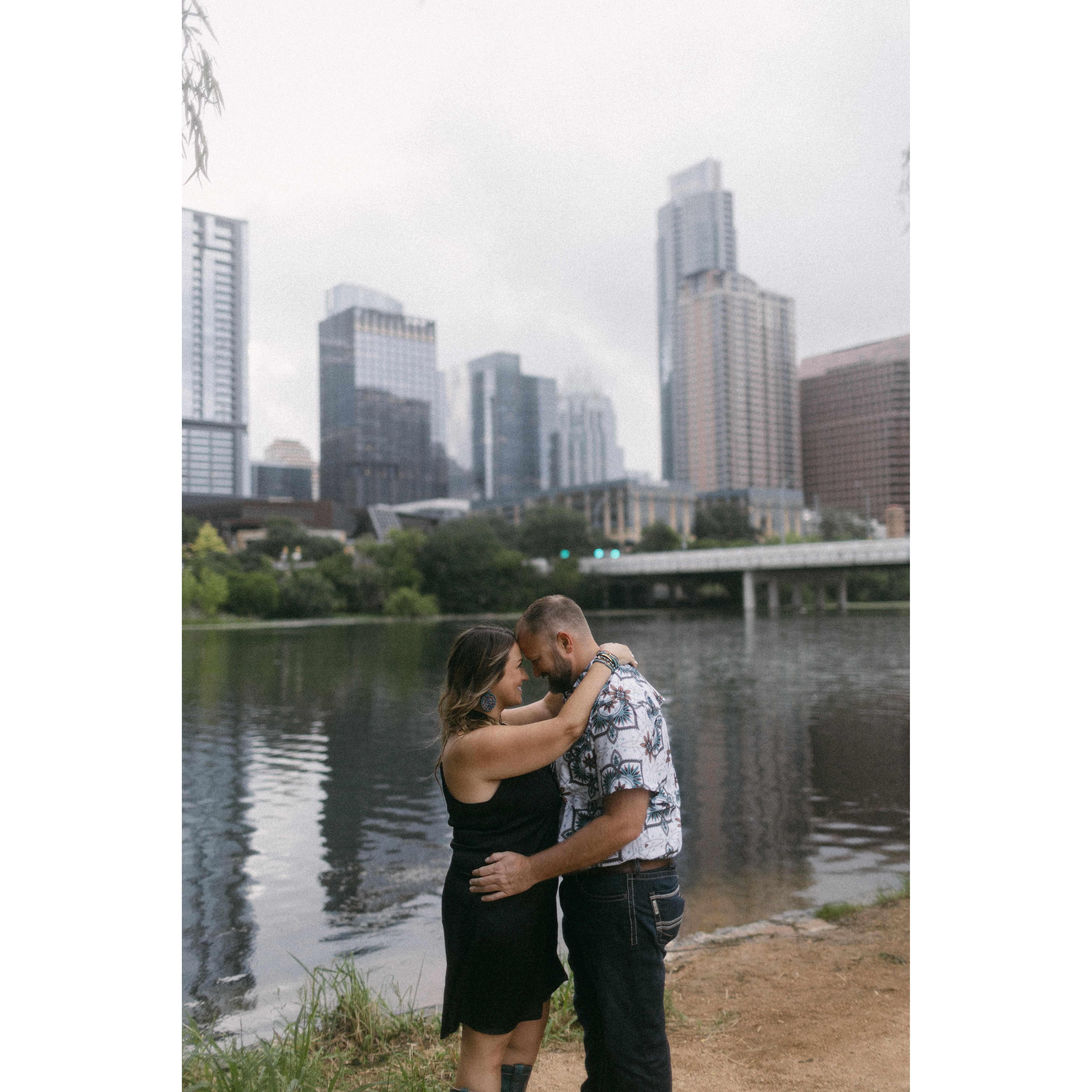 Our Engagement Photo Session at Town Lake in Downtown Austin!
