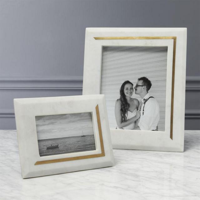 silas marble-brass 8x10 picture frame