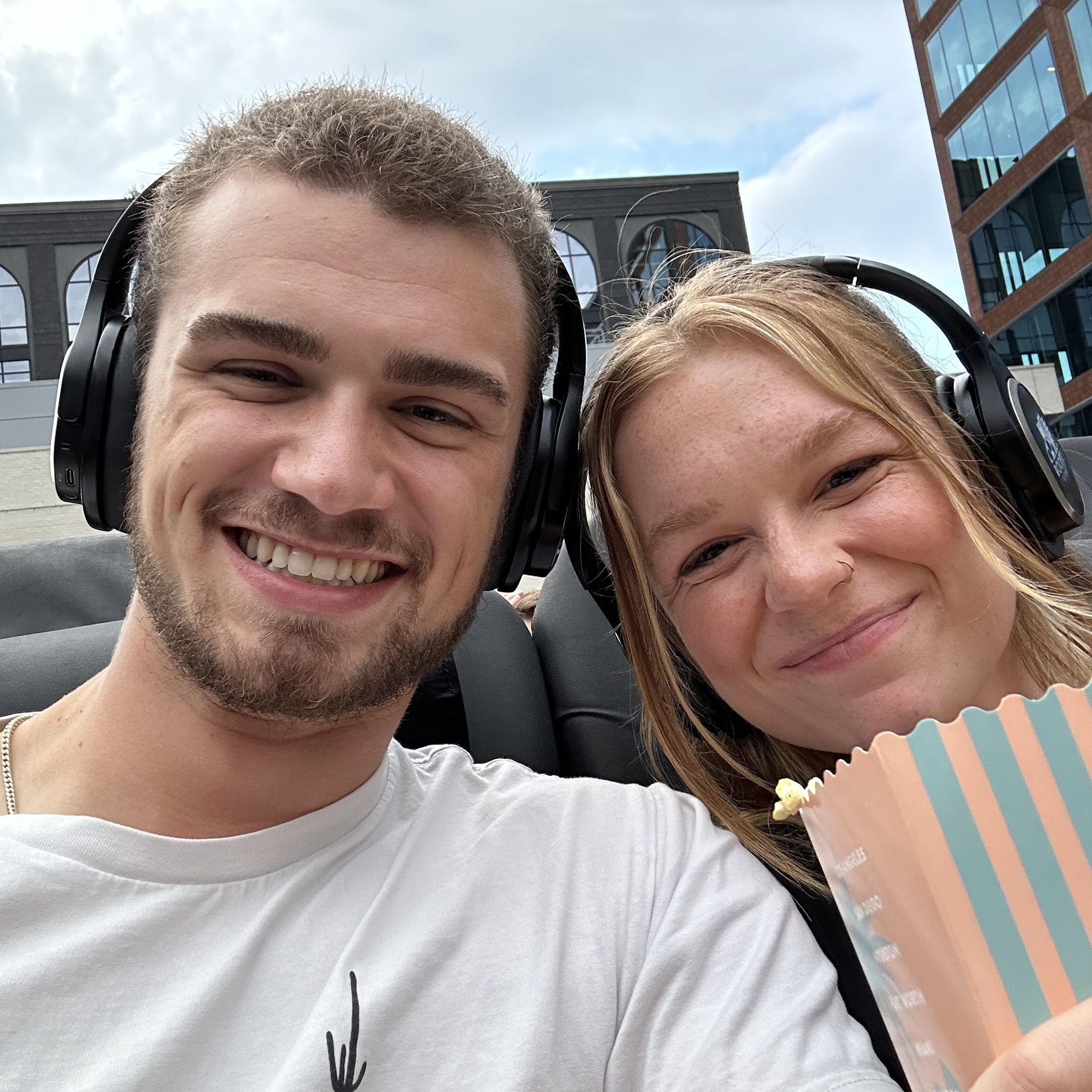 Rooftop movie in Chicago, IL to celebrate our six month anniversary. Still one of our favorite dates ever!