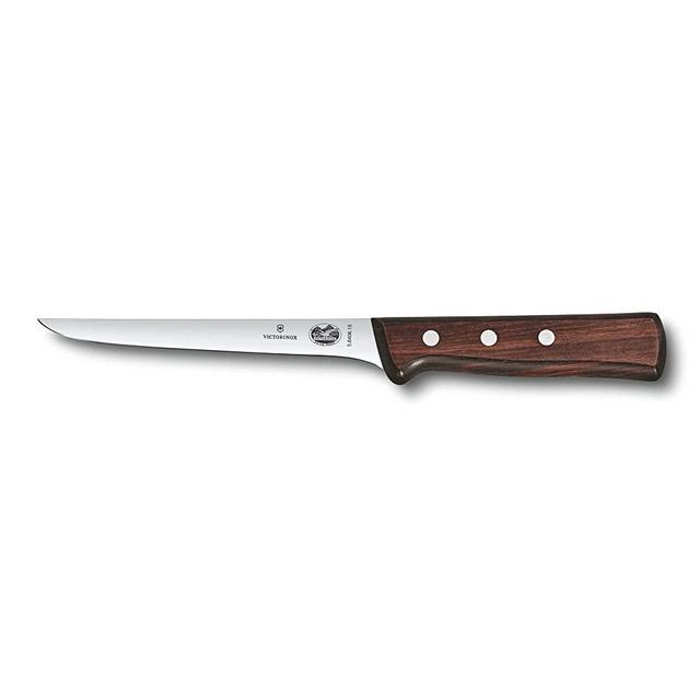 Victorinox Straight Rosewood Boning Knife with Stiff Blade 6"