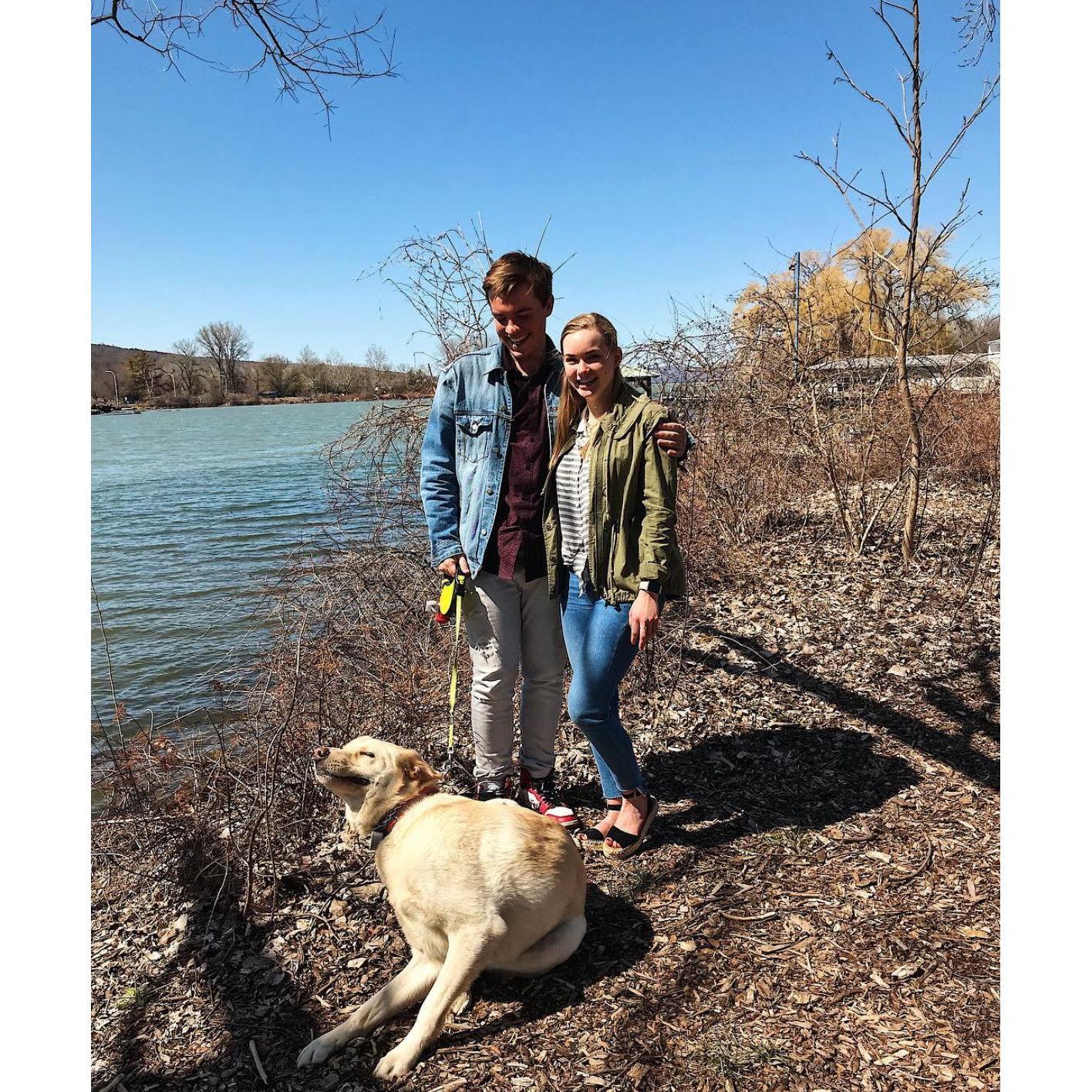 Along the inlet in Ithaca where Jake and Jennie both went to college - 2018