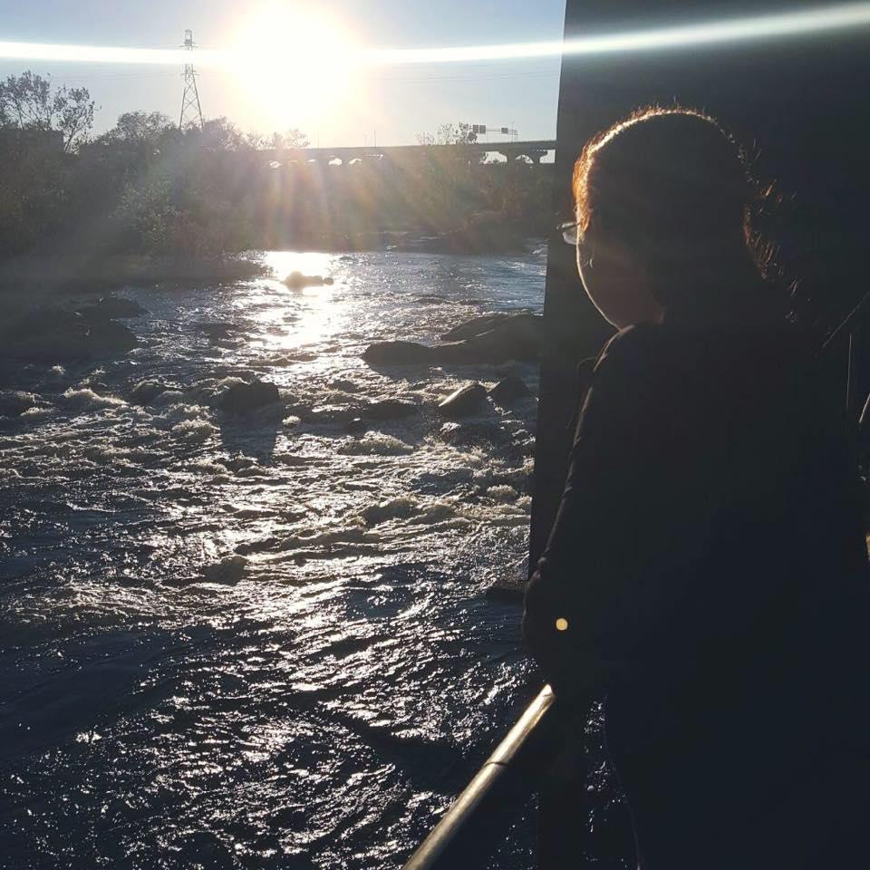 A picture taken by Ian when Bree wasn't looking. They were out for a walk on his birthday with his family.