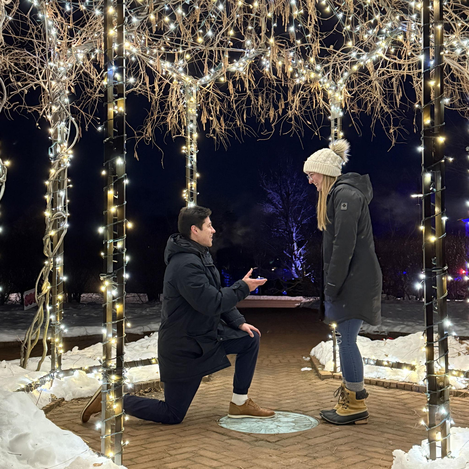 Ben got down on one knee