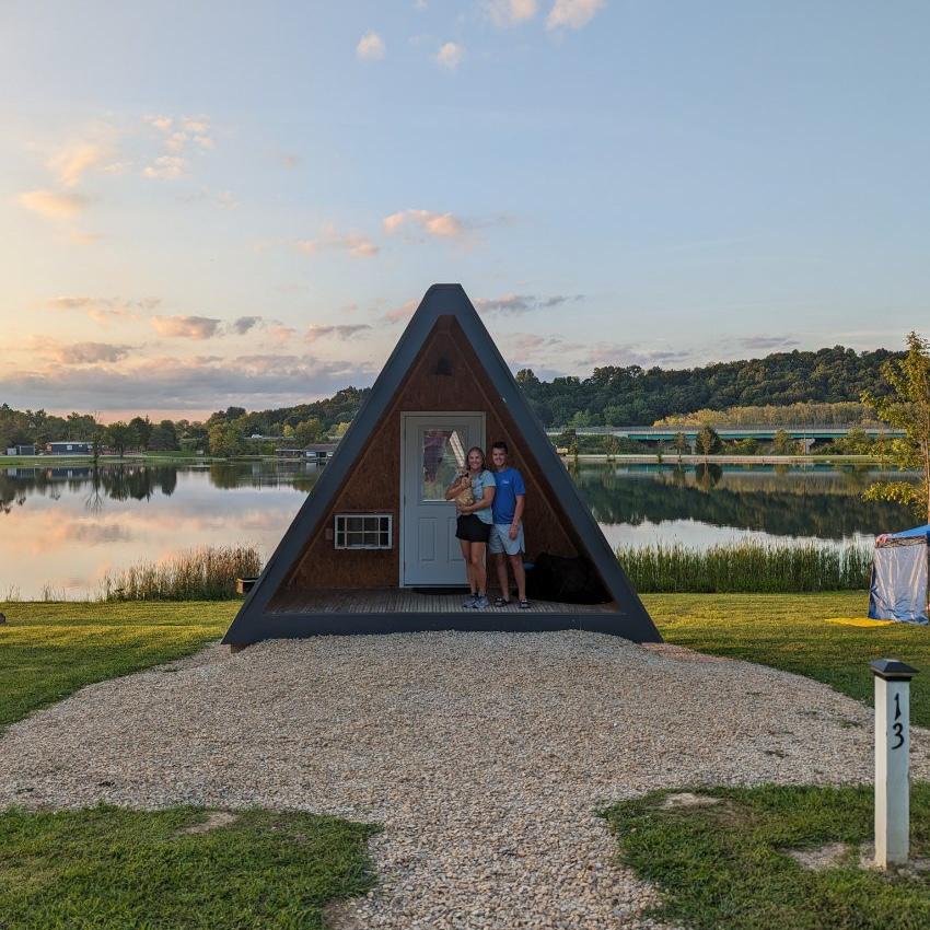 Camping weekend with the cat! Cambridge, OH  September 2023.