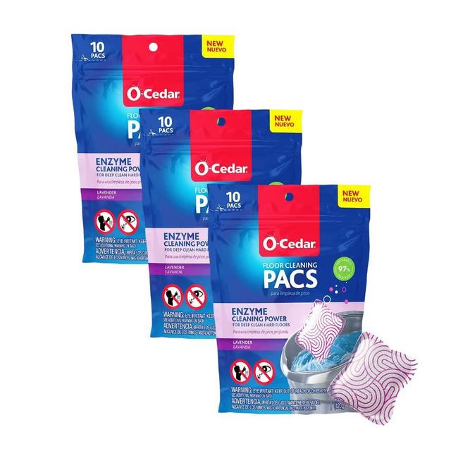 O-Cedar Floor Cleaning 30ct Pacs Lavender Scent 10ct (3-Packs)