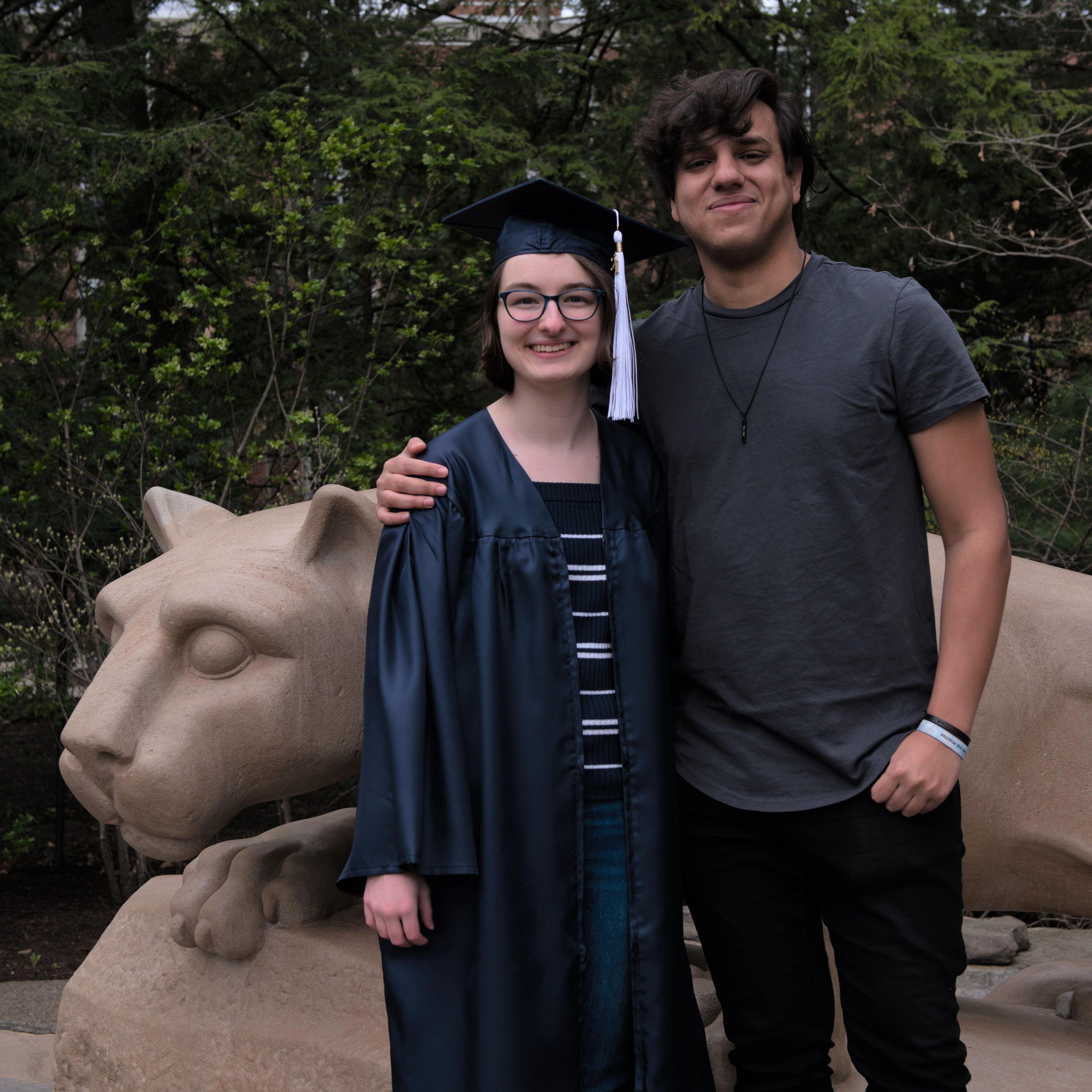 My graduation (featuring the Penn State Nittany Lion)!