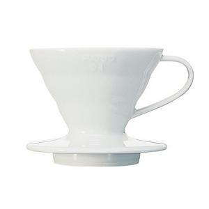 Hario V60 Ceramic Coffee Dripper, Size 01, White