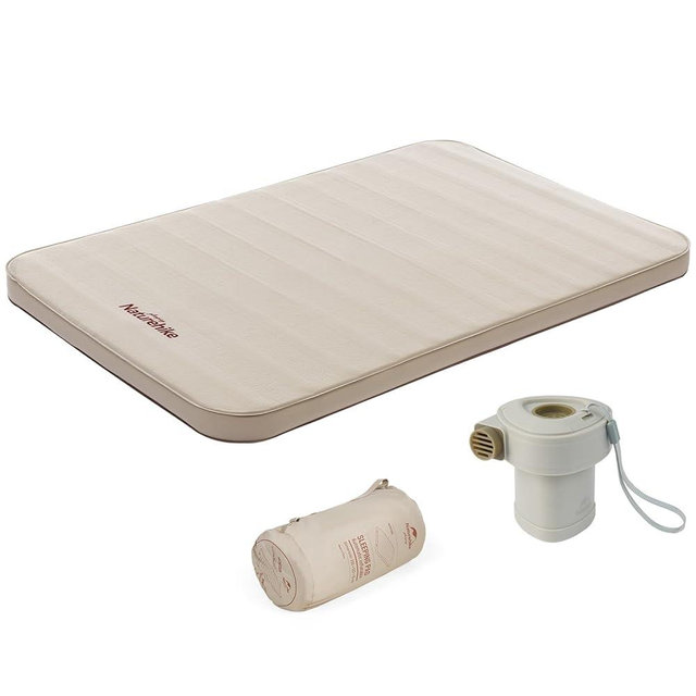 Naturehike Self Inflating Sleeping Pad Camping Air Mattress with Portable Mini Air Pump Inflatable Mattress for Home, Camping, Guests Double