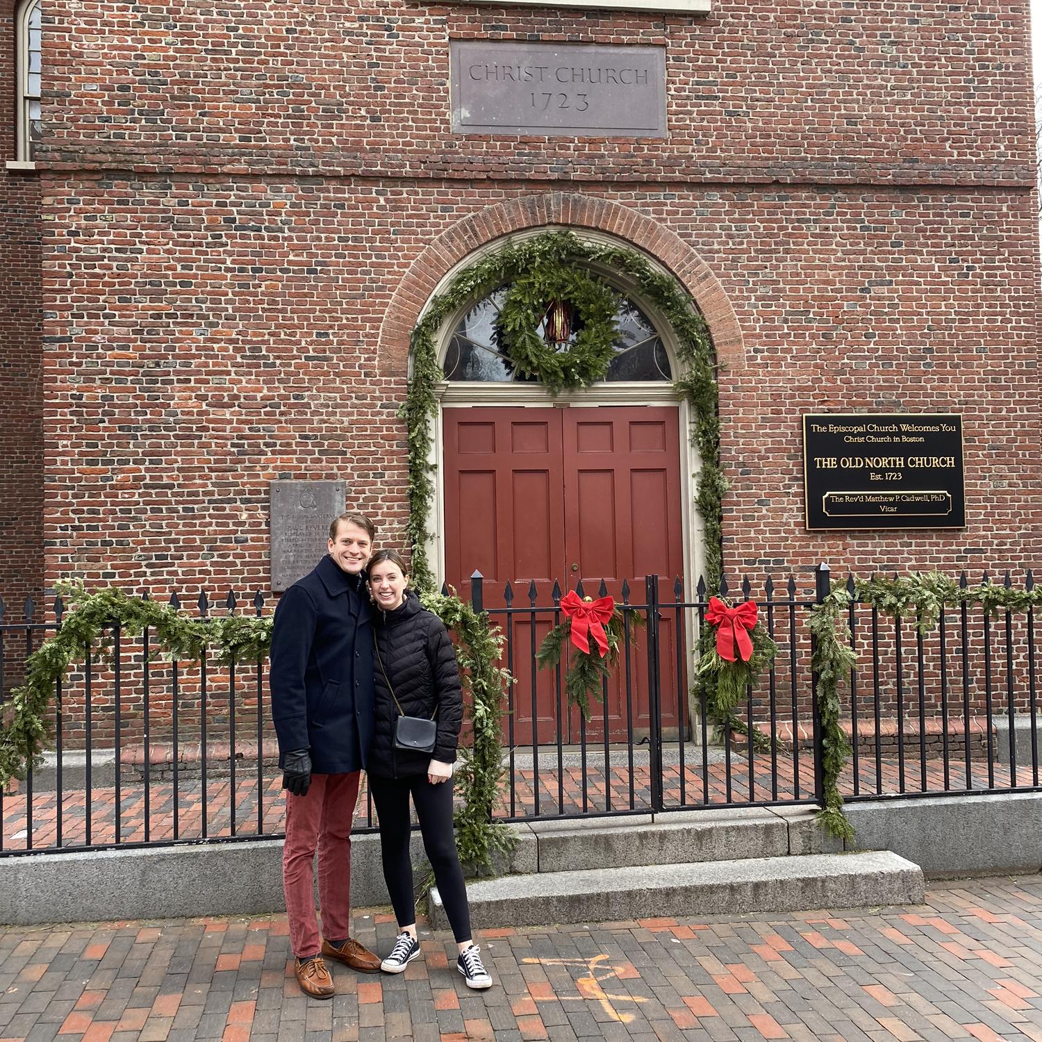 On our trip to visit Luke’s family in Boston over New Years’ weekend, Maddie visited the Old North Church for the first time.