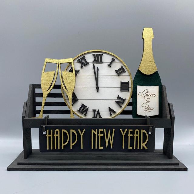 New Years Eve Set-Shelf Sitter- Interchangeable-Home Decor