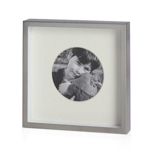 Brushed Silver 3.25" Round Picture Frame