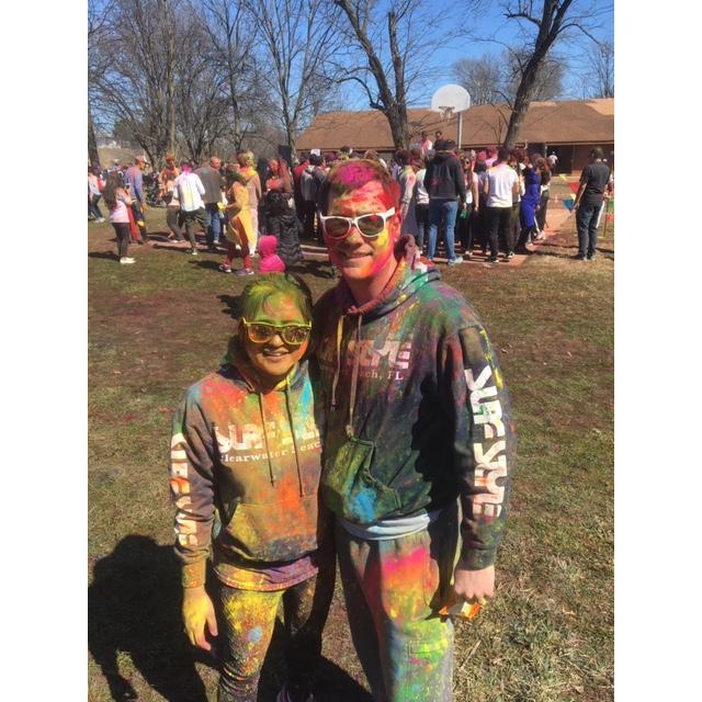 Kirtee and Jon - Celebrating Holi holiday during their dating years.