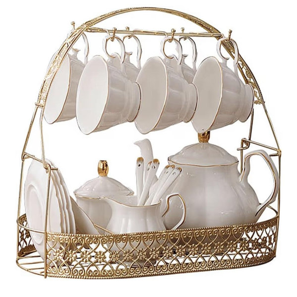 White English Ceramic Tea Set