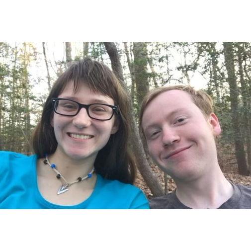 Our second official date, when we sat in a hammock in the woods reading books together!