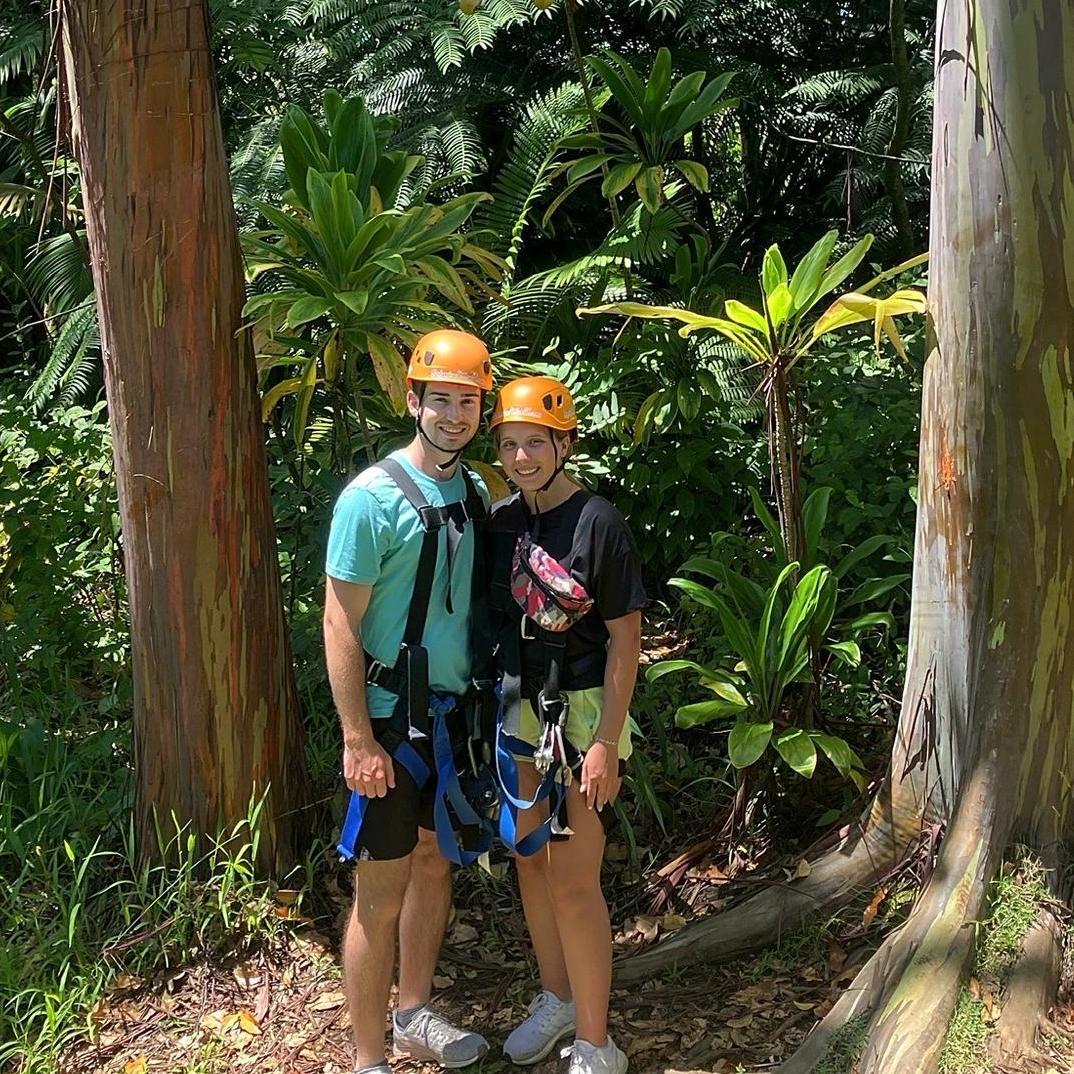 Zip lining in Hawaii