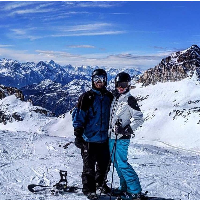 Skiing in the Swiss Alps