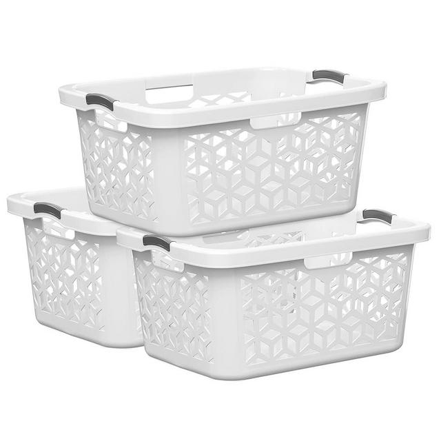 EconoHome Laundry Basket - Large 2 Bushel Laundry Basket with Handles - Stackable Plastic Hamper for Dirty Clothes - Storage Bin & Organizer for Bathroom, Bedroom - White, 70.5L Capacity – Heavy Duty