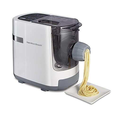 Hamilton Beach Electric Pasta and Noodle Maker, Automatic, 7 Different Shapes, White (86650)