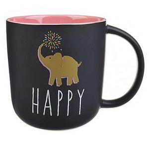 Formations "Happy" Elephant Statement Chalkboard Mug