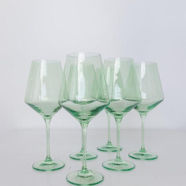 Estelle Colored Wine Stemware - Set of 6 {Mint Green}
