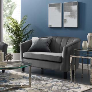 Prospect Channel Tufted Upholstered Velvet Loveseat