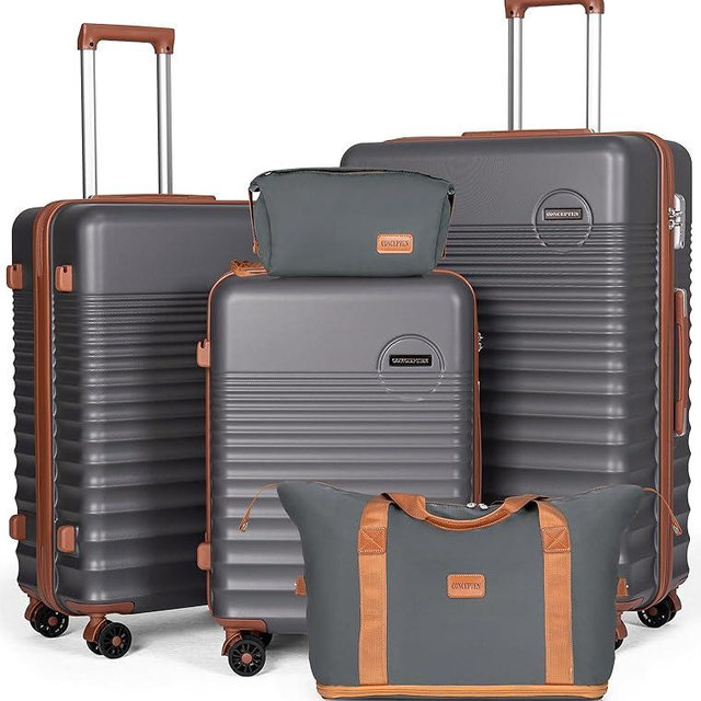 CONCEPTEN Luggage Sets 3 Piece, Suitcases with Wheels, Hardshell Suitcase Set, ABS Carry on Luggage Set with TSA Lock, Travel Luggage