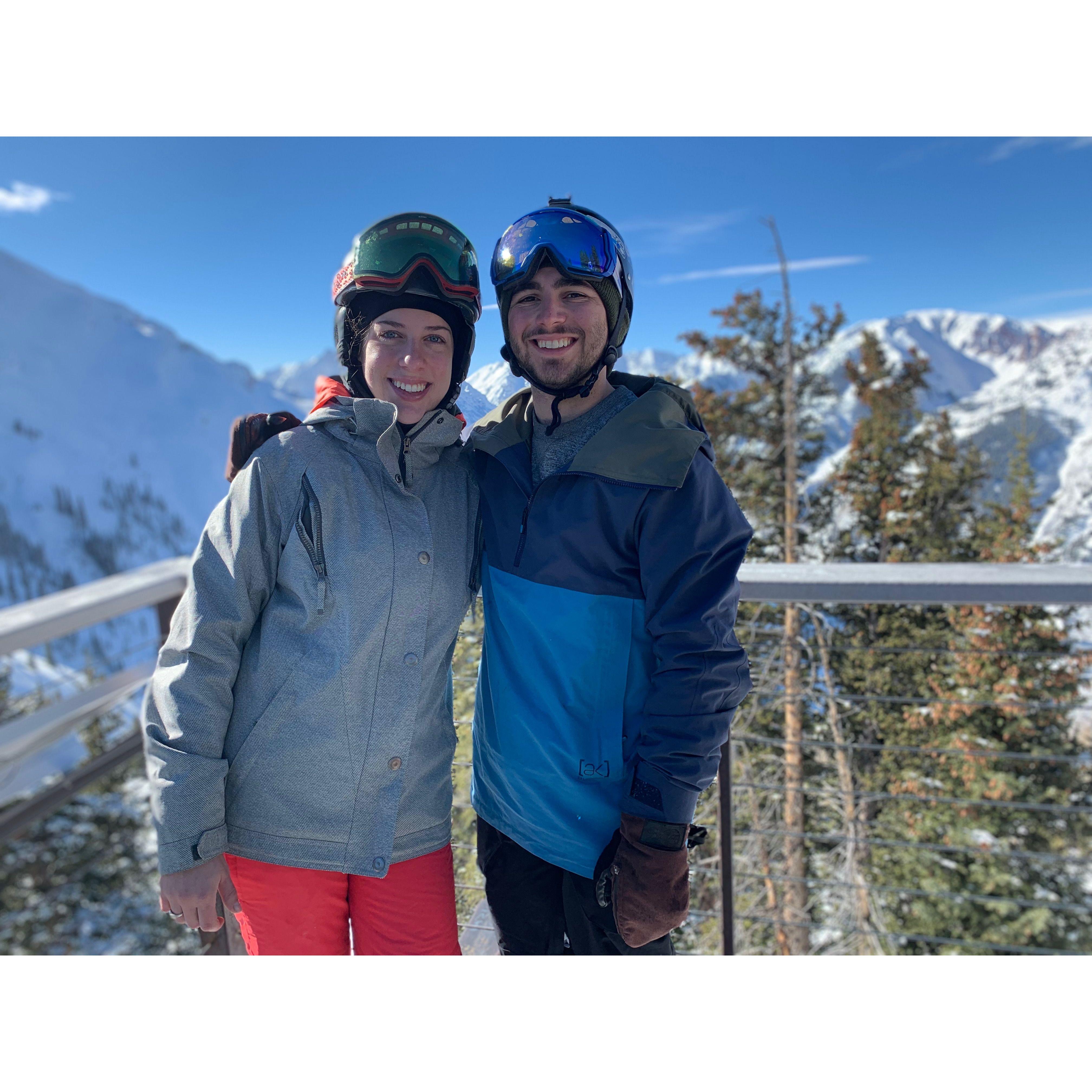 Caro's first trip to visit Alex in Aspen during our gap years, December 2018