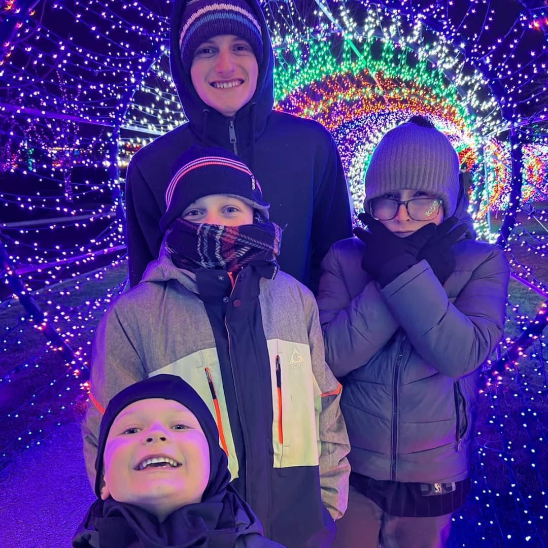 The boys at Christmas time