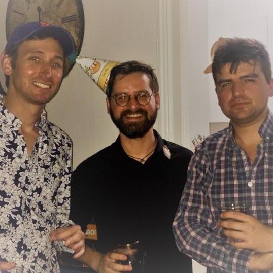 Dan with Dan and Roman, two of Dan's groomsmen