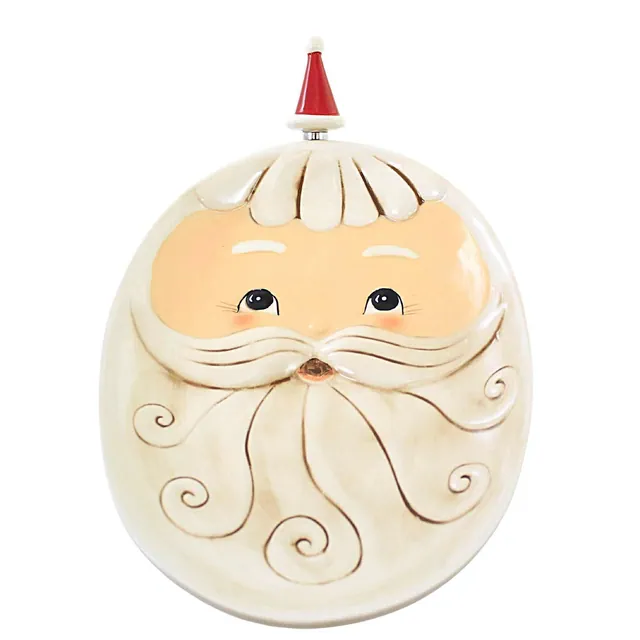 Tabletop 12.5 Inch Santa Platter W/Hat Spreader , Christmas Johanna Parker