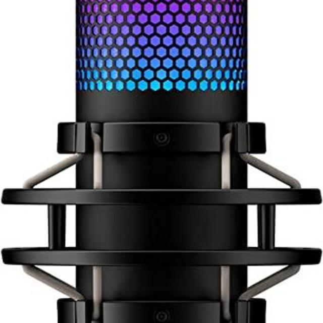 HyperX QuadCast S – RGB USB Condenser Microphone for PC, PS4, PS5 and Mac, Anti-Vibration Shock Mount, 4 Polar Patterns, Pop Filter, Gain Control, Gaming, Streaming, Podcasts, Twitch, YouTube, Discord