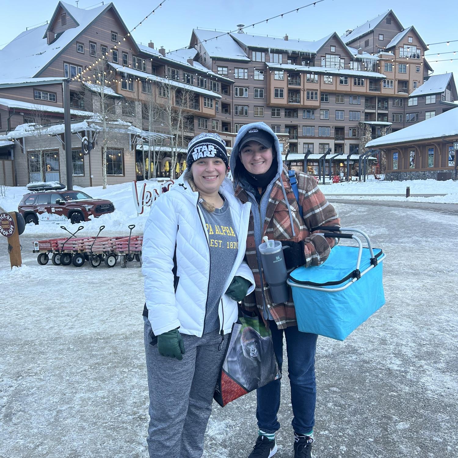 Amber conquered the mountain in Denver Colorado, what a beautiful view of the resort!