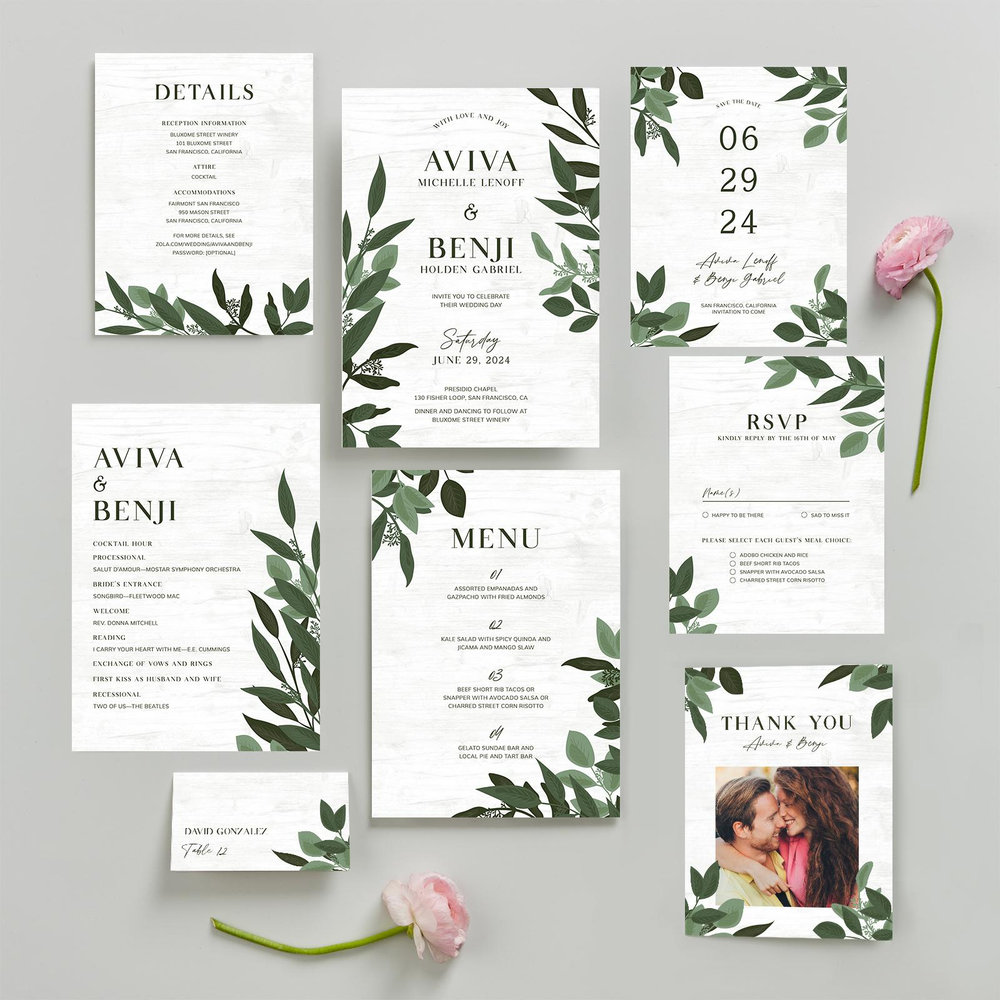Summerlin Classic | Light Wood | Zola Wedding Invitations