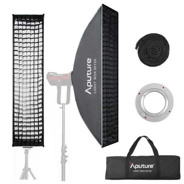 Aputure Light Box 30120 Rectangle Softbox with Grid for Portraits Product Photography Video Shooting for Amaran 60c/60x 200/100d, Aputure LS 300d II 300x 600d pro 120d ii LED Video Light