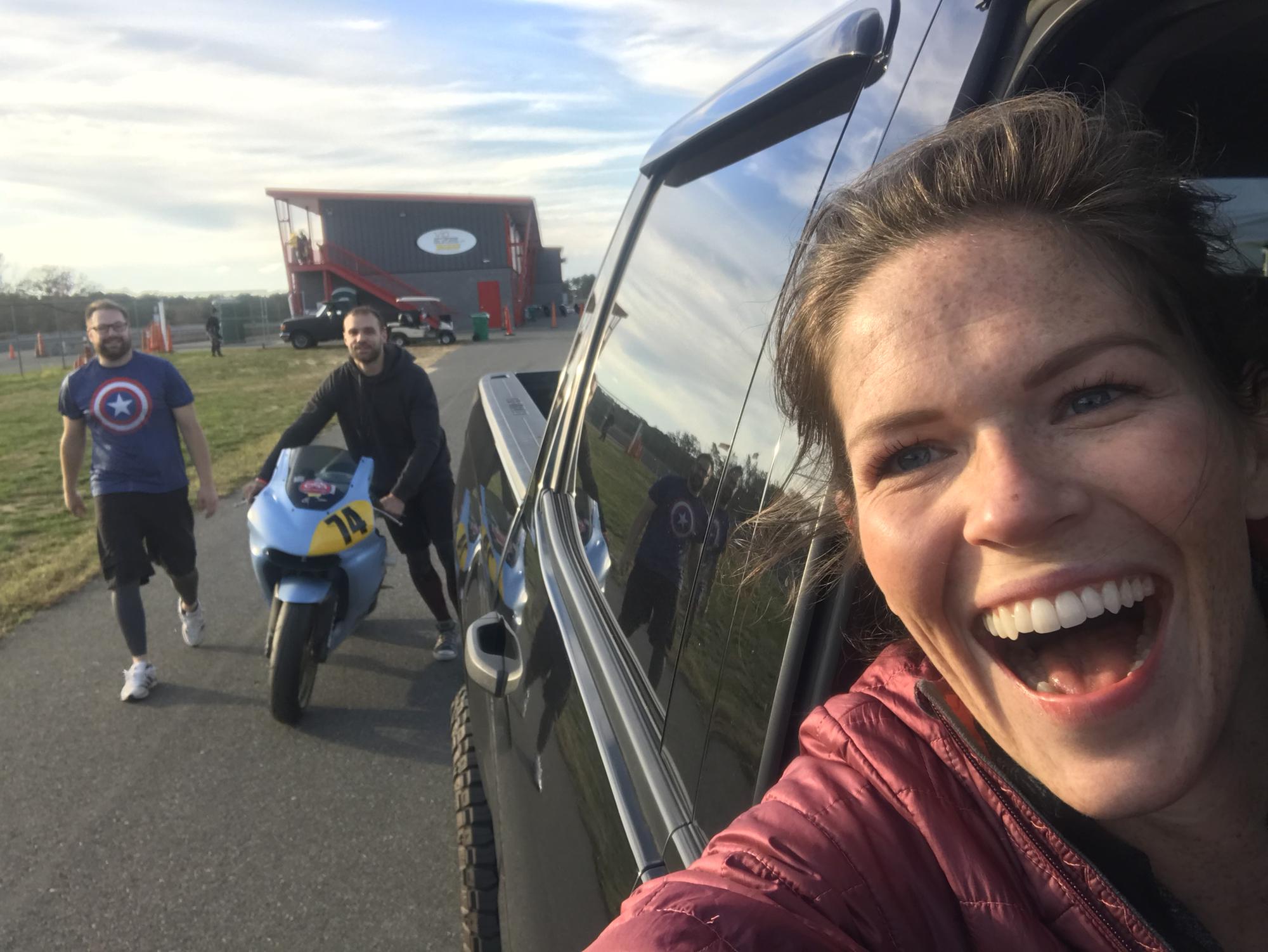 Bethany experiences her first track day in NJ, 10/2017.