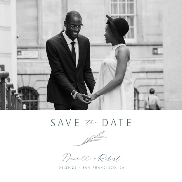 Avila Square | White | Zola Save The Dates
