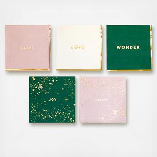 Well Wish Multi Cocktail Napkins Boxed 20-Pack, Set of 2